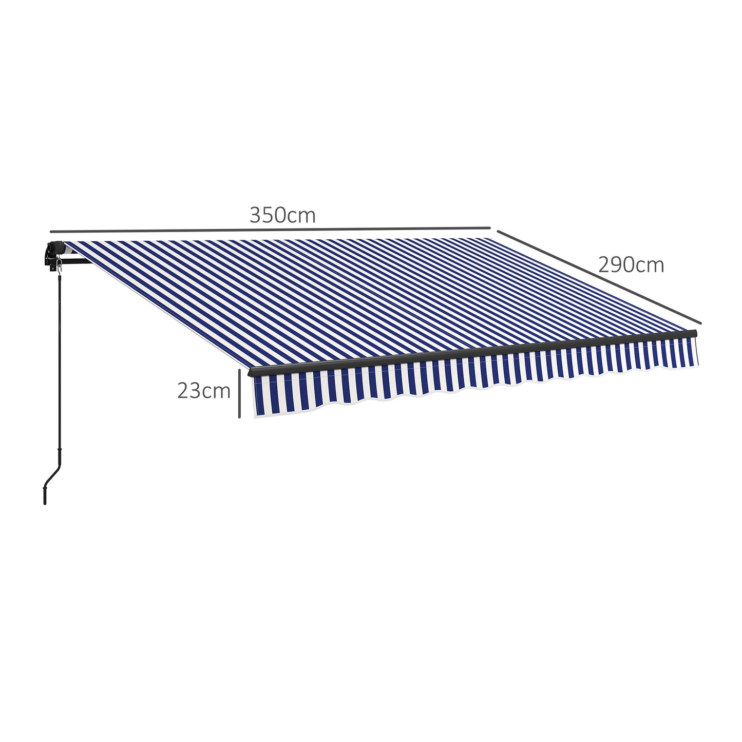 Verstelbare Balkonzonwering –  Luifel - Terraszonwering – Schaduwdoek – Zonnescherm – Aluminium Frame – UV30+ Bescherming - QUORE