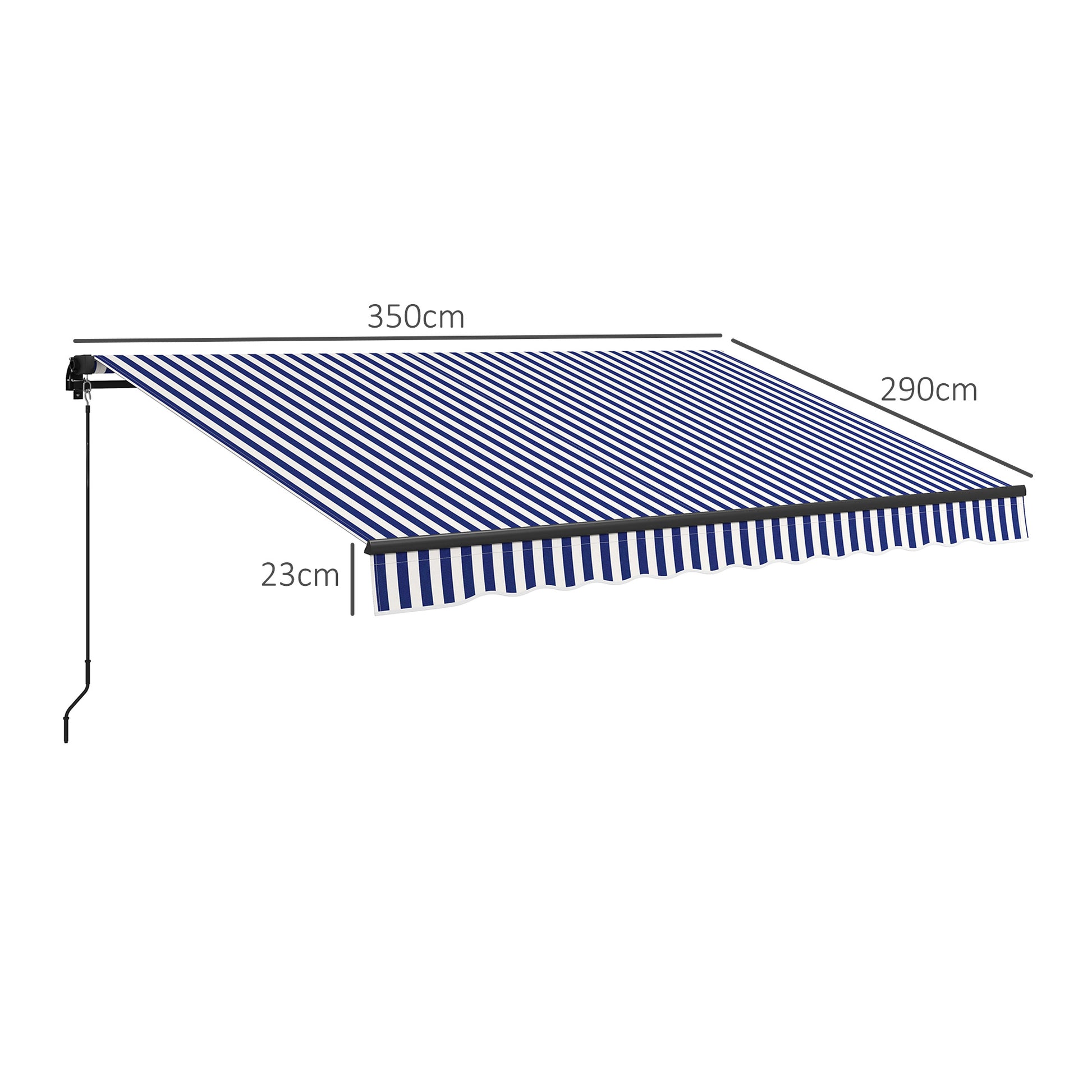 Verstelbare Balkonzonwering –  Luifel - Terraszonwering – Schaduwdoek – Zonnescherm – Aluminium Frame – UV30+ Bescherming - QUORE