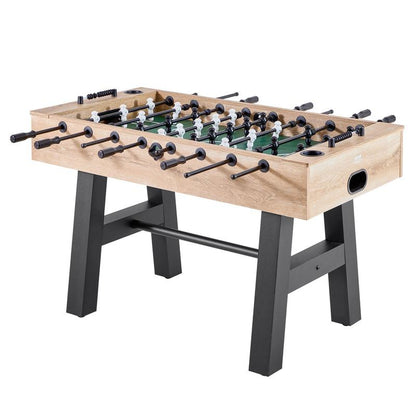 1 Size Foosball Table | 1400 x 726 x 864 mm, Durable Wood, Includes 4 Balls & Score Counter, 2 Drink Holders, Freestanding for Home and Family Use