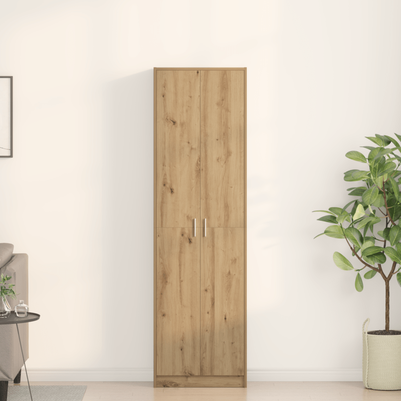 Kledingkast – Opbergkast – Kledingopberger – Garderobekast – Eikenhout – Compact 55x25x189 cm – Duurzaam Multiplex