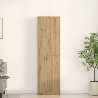 Kledingkast – Opbergkast – Kledingopberger – Garderobekast – Eikenhout – Compact 55x25x189 cm – Duurzaam Multiplex