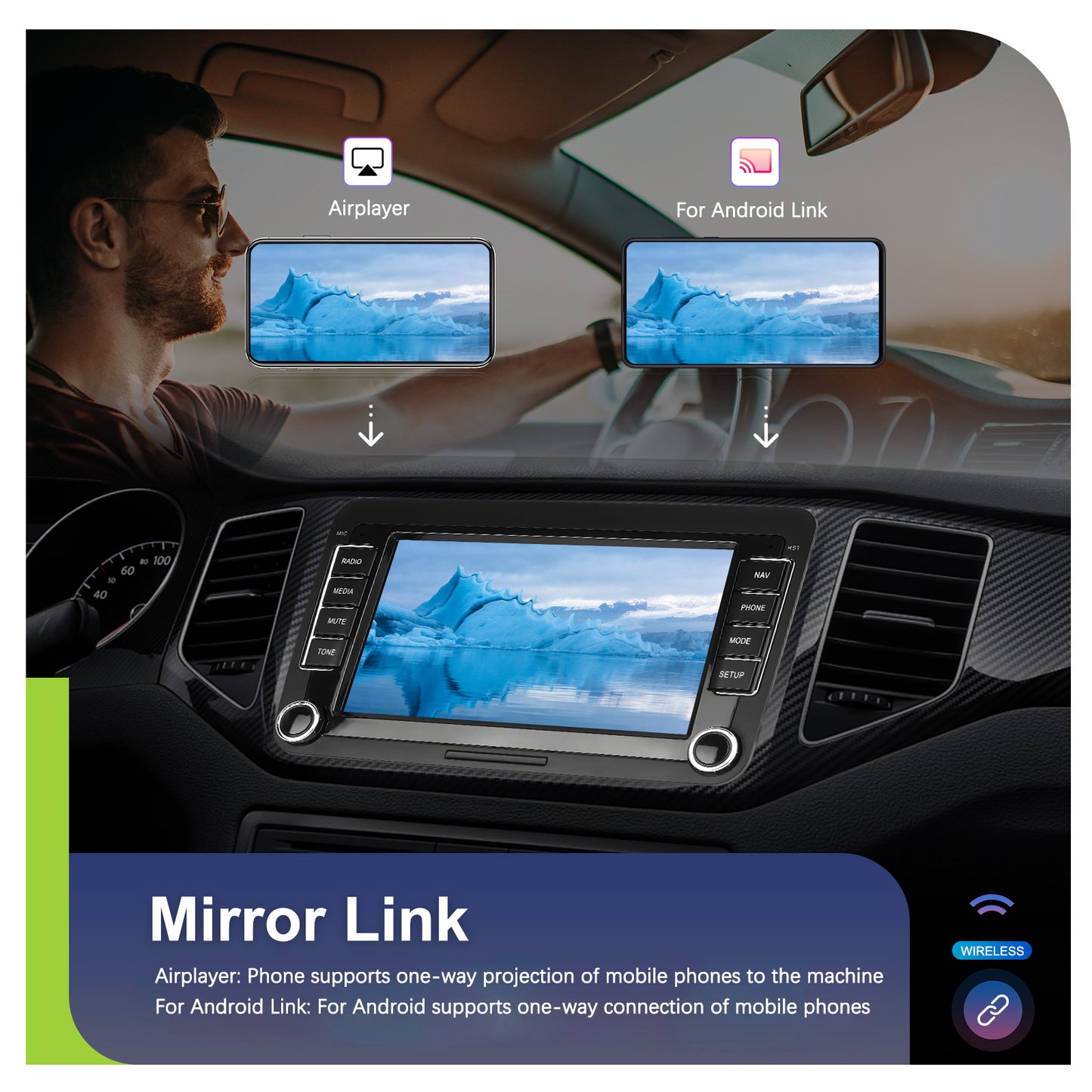 Autoradio – Car Radio – Auto Radio – Multimedia Systeem – In-Car Entertainment – 12,7 Inch HD Touchscreen – Wireless CarPlay & Android Auto met Camera en Microfoon