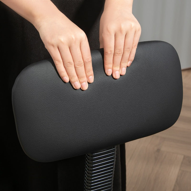 Ergonomische Bureaustoel – Bureaustoel Met Voetsteun – Draaistoel – Werkstoel – Desk Chair – Zwart – Verstelbare Hoogte – PU-Leder