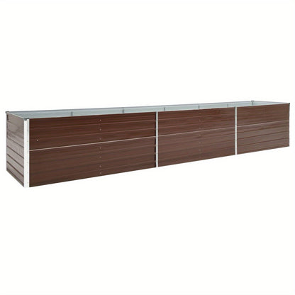 Verhoogd Plantenbed – Tuinbak – Moestuinbak – Plantenbak – Bloembak – Extra Lang Verhoogd Plantenbed Modern – 480x80x45 cm – Roestvrij Staal – Met Wielen – Duurzaam & Onderhoudsarm