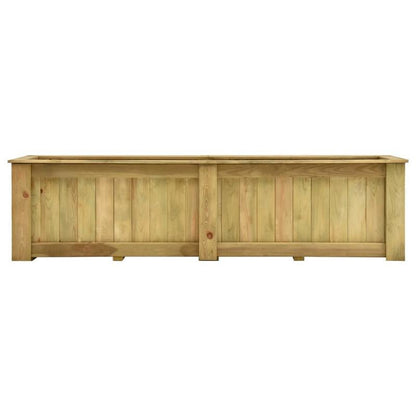 Bloemenplank – Bloementrack – Plantenrek – Plantenplank – Balkonplank Marrone – Geïmpregneerd Vurenhout – 196x50x50 cm – Weerbestendig & Verhoogd Design