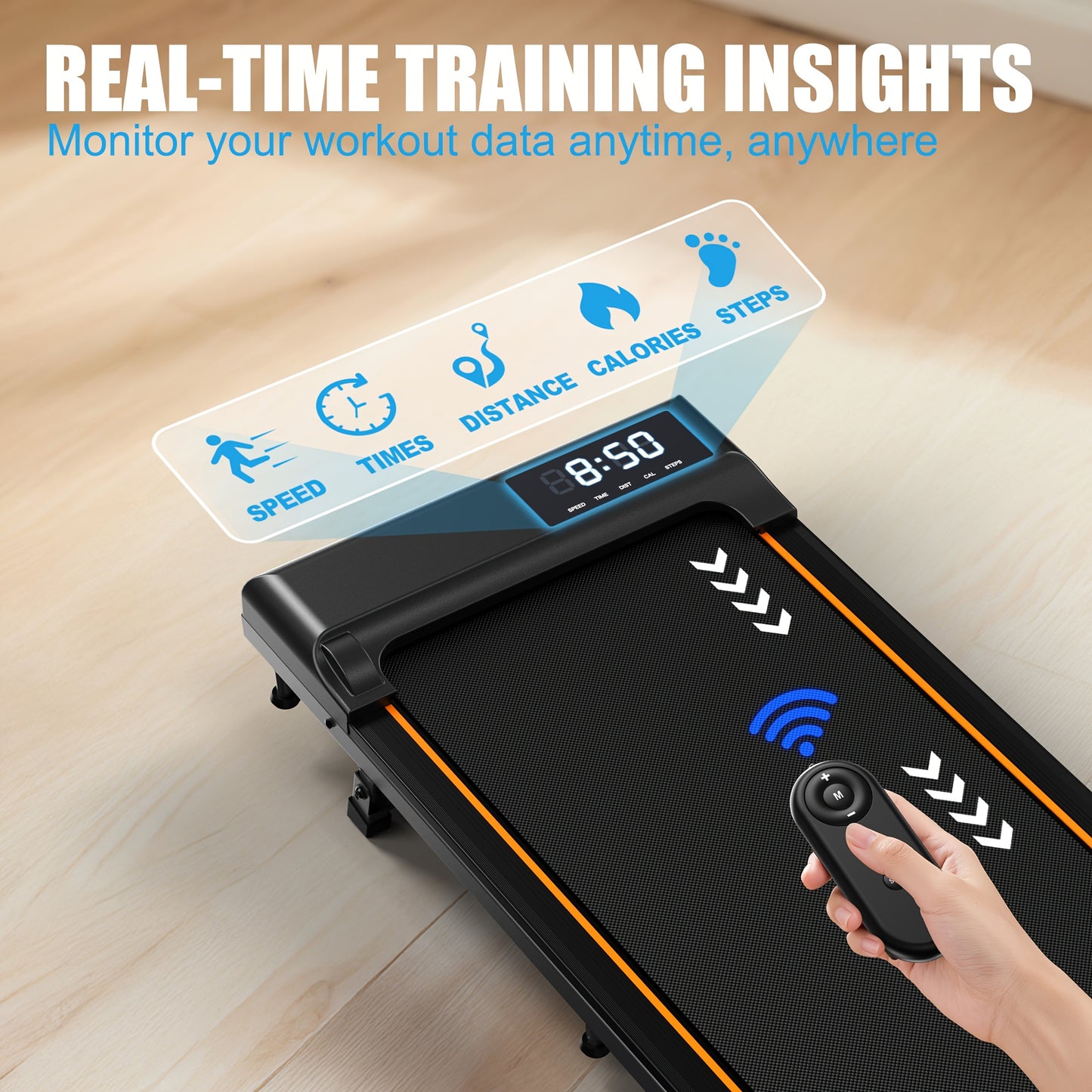 Treadmill – Loopband – Wandelpad – Treadmill Desk – Vouwbare Loopband – 7% Hellingshoek – 2,25 HP Motor – Stil Geluidsgedrag