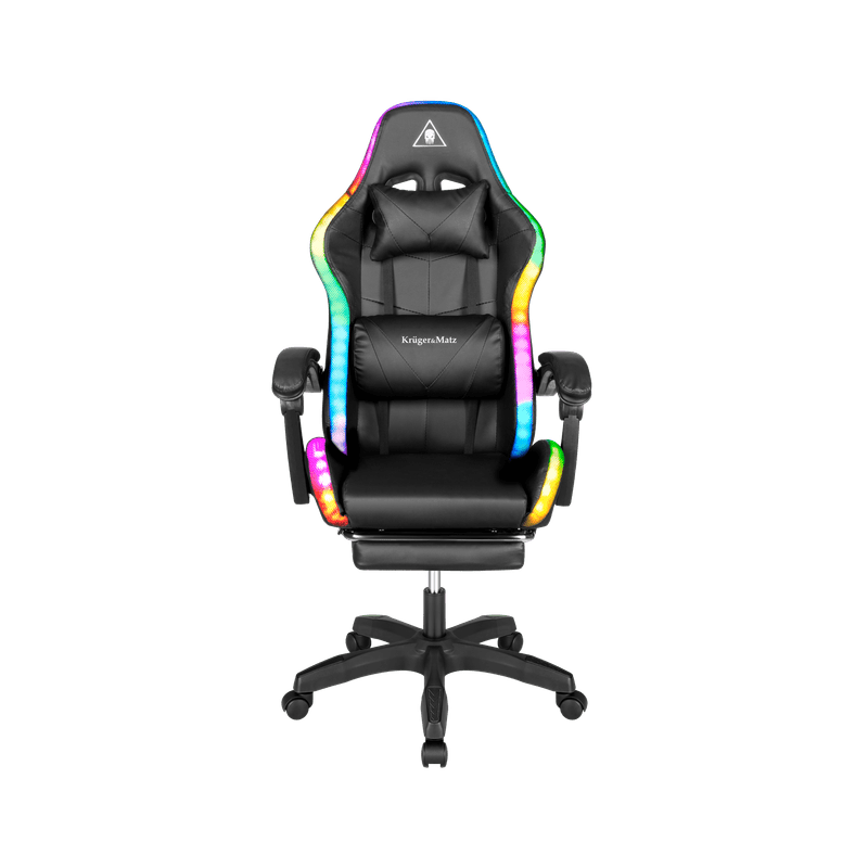Gamingstoel – Game Chair – Gamerstoel – Bureaustoel – Zitzak – LED RGB Achtergrondverlichting – Verstelbare Voetensteun