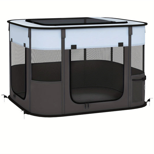 Hondenbox – Puppyren – Opvouwbare Hondenbench – Speelren – Dierenren – Adembenemend Mesh – Geschikt Voor Kleine Huisdieren Tot 4 Kg – Duurzaam Polyester – Binnen En Buiten Gebruik
