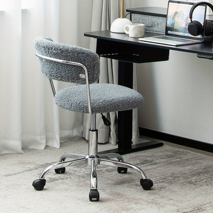 Bureaustoel – Office Chair – Gamestoel – Draaistoel – Bureaukruk – Verstelbare hoogte – Sherpa Bekleding Grijs