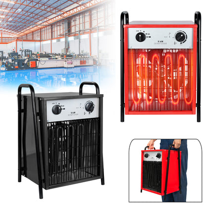 Elektrische kachel – Verwarming – Heater – Convectorkachel – Industriële kachel – 9 kW vermogen – Snelle en efficiënte verwarming