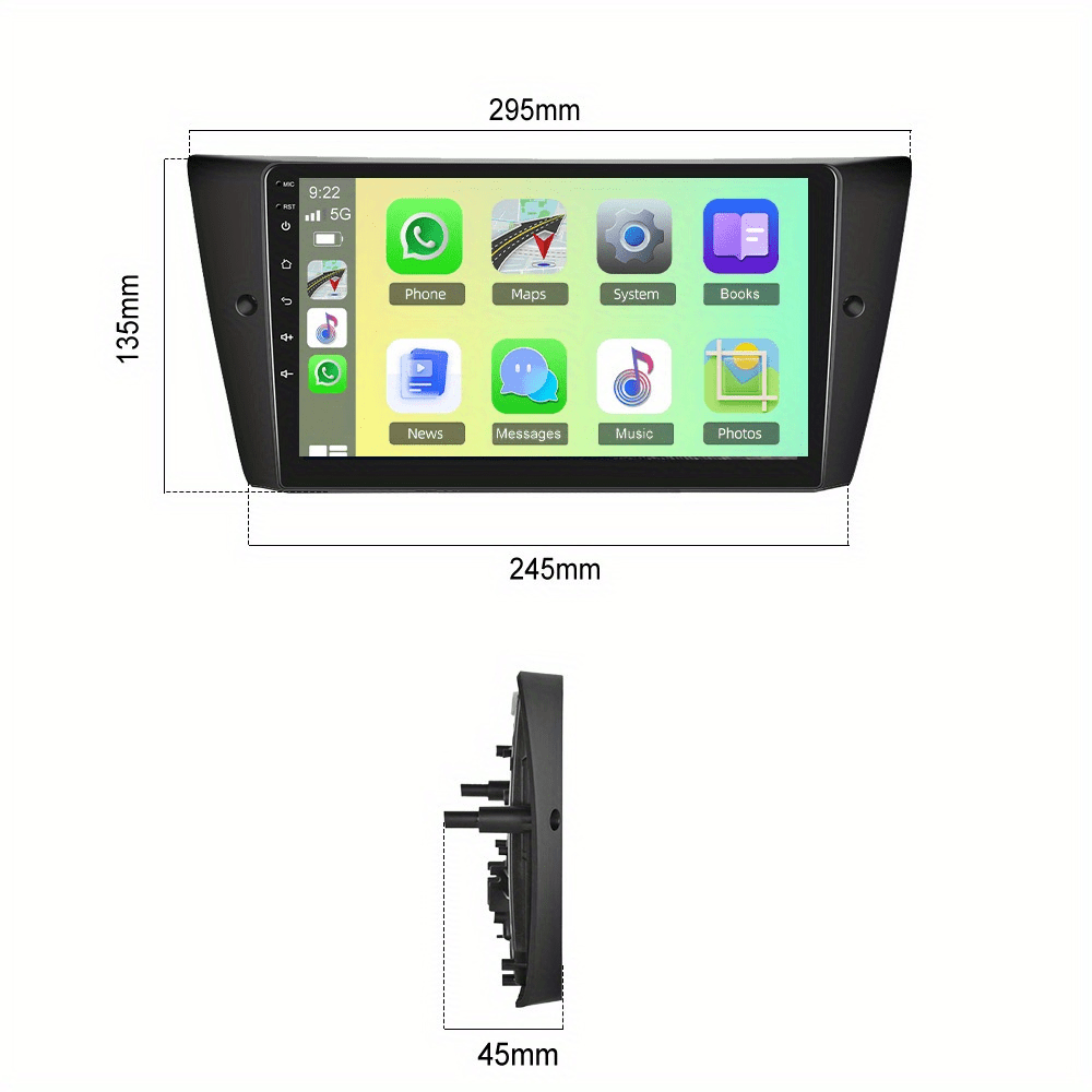 Autoradio – Car Stereo – Multimedia Speler – Auto Radio – Head Unit – Android 13 – Draadloos CarPlay & Android Auto – 9 Inch Full HD Touchscreen – GPS Navigatie & AHD Achteruitrijcamera