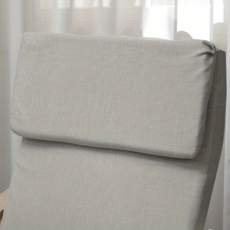 Lounge Set – Fauteuil – Relaxstoel – Leunstoel – Voetkruk – Lichtgrijs – Polyester Linnenbekleding – Inclusief Voetkruk – Stevig Houten Frame