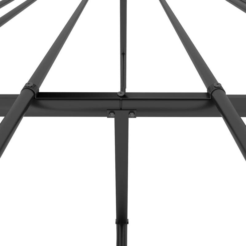 Giroletto con Testiera in Metallo Nero 120x190cm