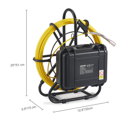 Rioolcamera – Inspectiecamera – Pijpencamera – Afvoerinspectie – Kabelcamera – 50 Meter Kabel – 9 Inch 720p Scherm – 512Hz Sonde Locator