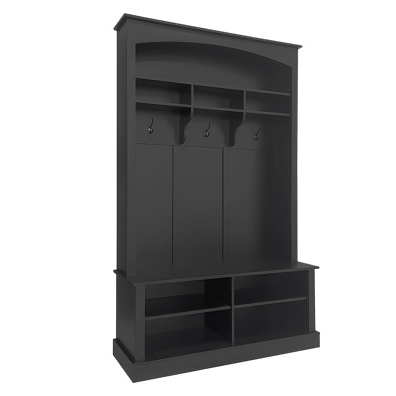 Zwarte Salontafel – Koffietafel – Woonkamertafel – Tafel Met Lades – Opbergtafel – Hoogglans Afwerking – 4 Lades Met Schuifblad – Bamboe, Draagvermogen 30 kg