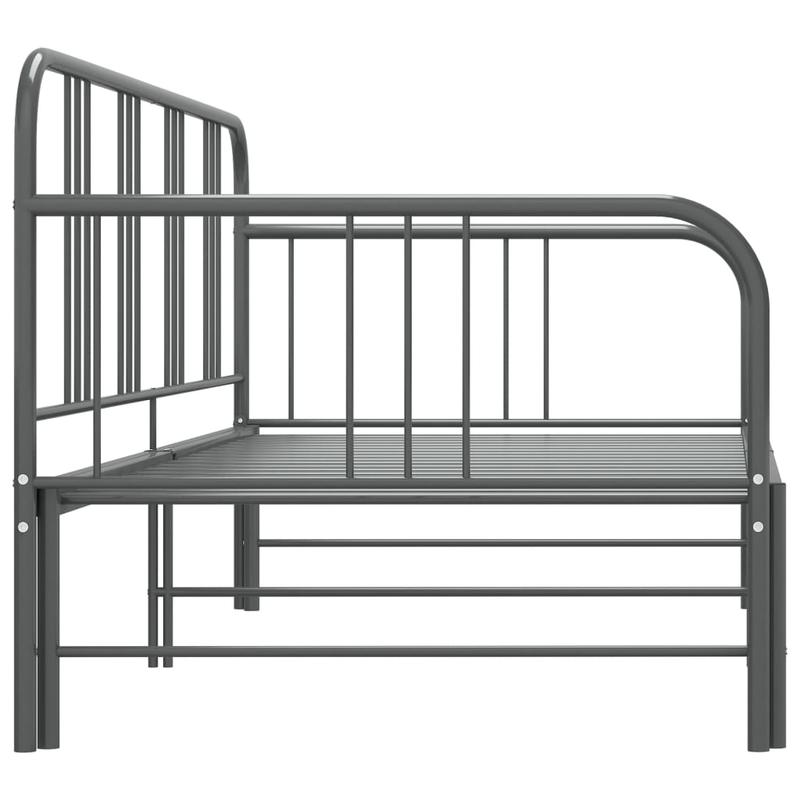 Uittrekbaar Sofa Bed Frame – Slaapbank Bedframe – Bedbank Frame – Sofa Bed Frame – Grijs Metalen Frame – Ruimtebesparend Ontwerp – Stevig Gepoedercoat Metaal