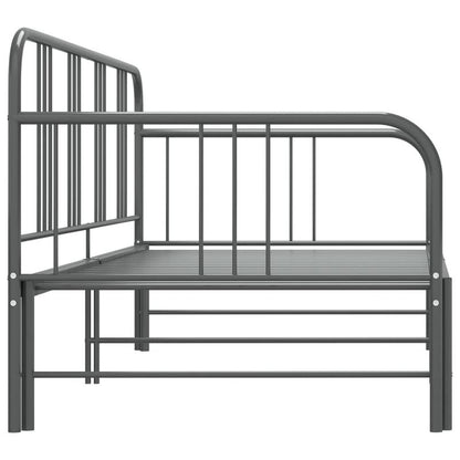 Uittrekbaar Sofa Bed Frame – Slaapbank Bedframe – Bedbank Frame – Sofa Bed Frame – Grijs Metalen Frame – Ruimtebesparend Ontwerp – Stevig Gepoedercoat Metaal