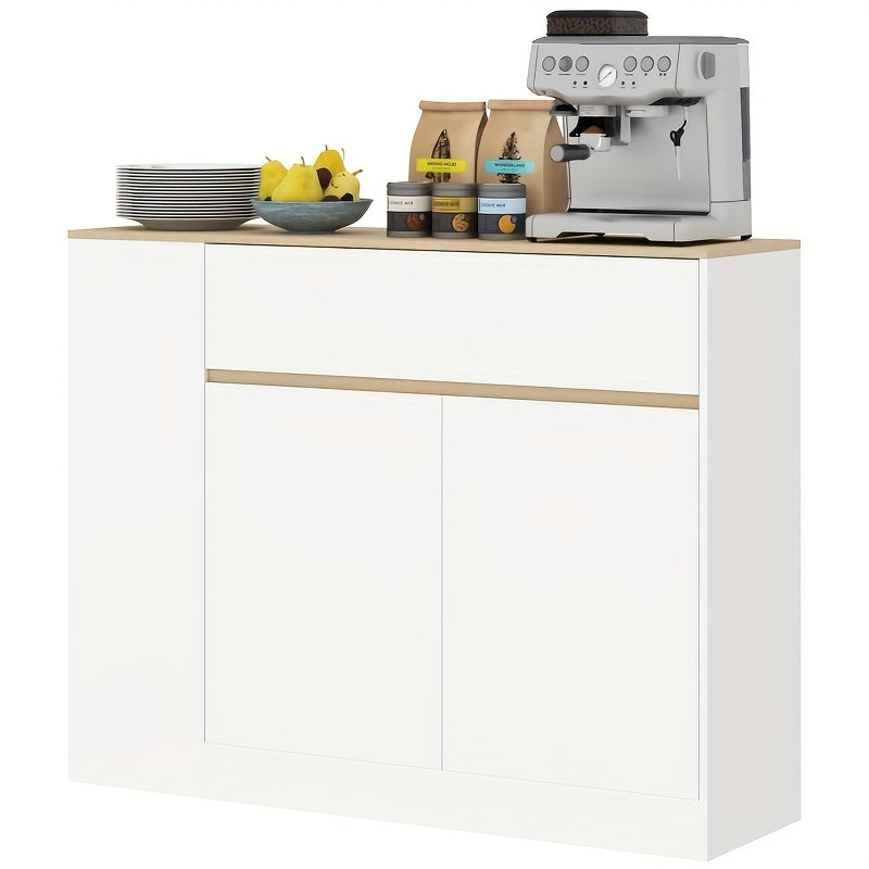 Opbergkast – Keukenkast – Ladekast – Kast – Opbergmeubel – Verstelbare Lades – Kantelbeveiliging – Wit – 68,5 cm Hoog – 3,2 Kubieke Voet Opbergruimte