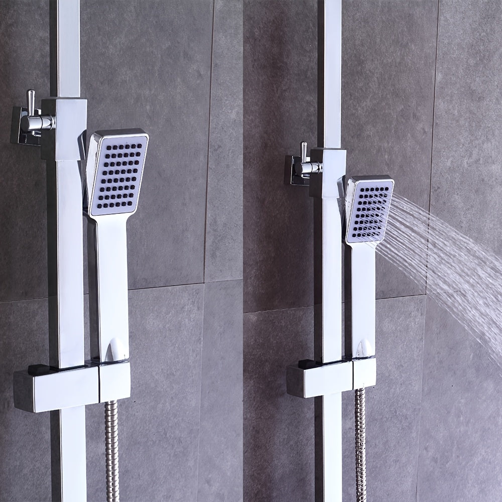 Thermostatische Douche Set – Regendouche – Handdouche – Opbouw Douche – Douchekraan – RVS Mat 40x40 cm – 38°C Thermostaatregeling