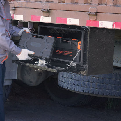 Aluminium Opbergbox Onder Voertuig – Gereedschapskist – Opslagbak – Opbergtank – Laadruimtebox – Waterdicht – 24x17x18 Inch Schrobbestendig