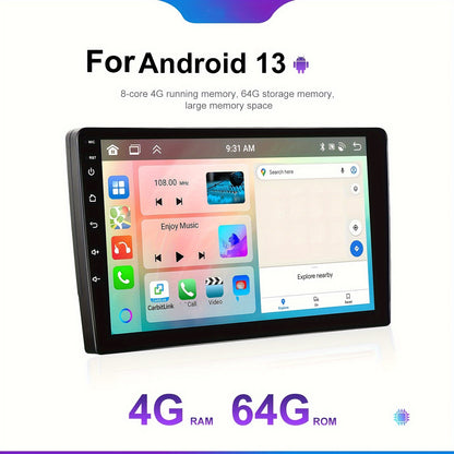 Autoradio – Multimedia Systeem – Android Autoplayer – Double DIN Radio – Auto GPS Navigatie – 9 Inch IPS Touchscreen – Android 13 Met Camera & Microfoon – 4G Wifi Connectiviteit – 32-Bands DSP Geluidsregeling