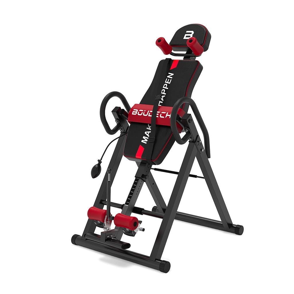Inversietafel – Inversiebank – Rugtrainer – Stretching Bank – Fitnessbank – Opvouwbaar Stalen Frame – Verstelbare Hoek & Opblaasbaar Taillekussen