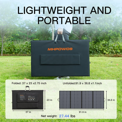 Opvouwbaar zonnepaneel – Draagbaar zonnepaneel – Solar panel – Zonnelader – Zonne-energie – 400W Vermogen – Hoog Rendement 23,5% – Weerbestendig, Compact en Lichtgewicht