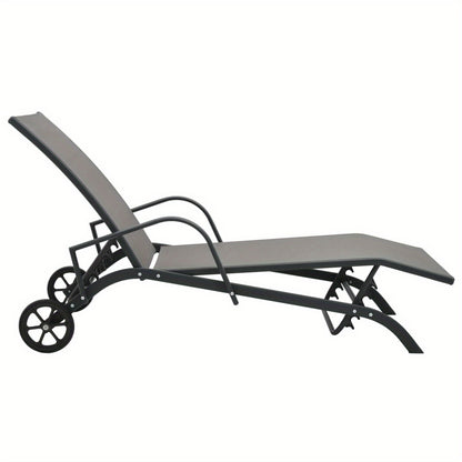 Zonnebed – Ligbed – Tuinbed – Zwembadbed – Stalen Frame – Waterbestendige Textilene – Verstelbare Rugleuning