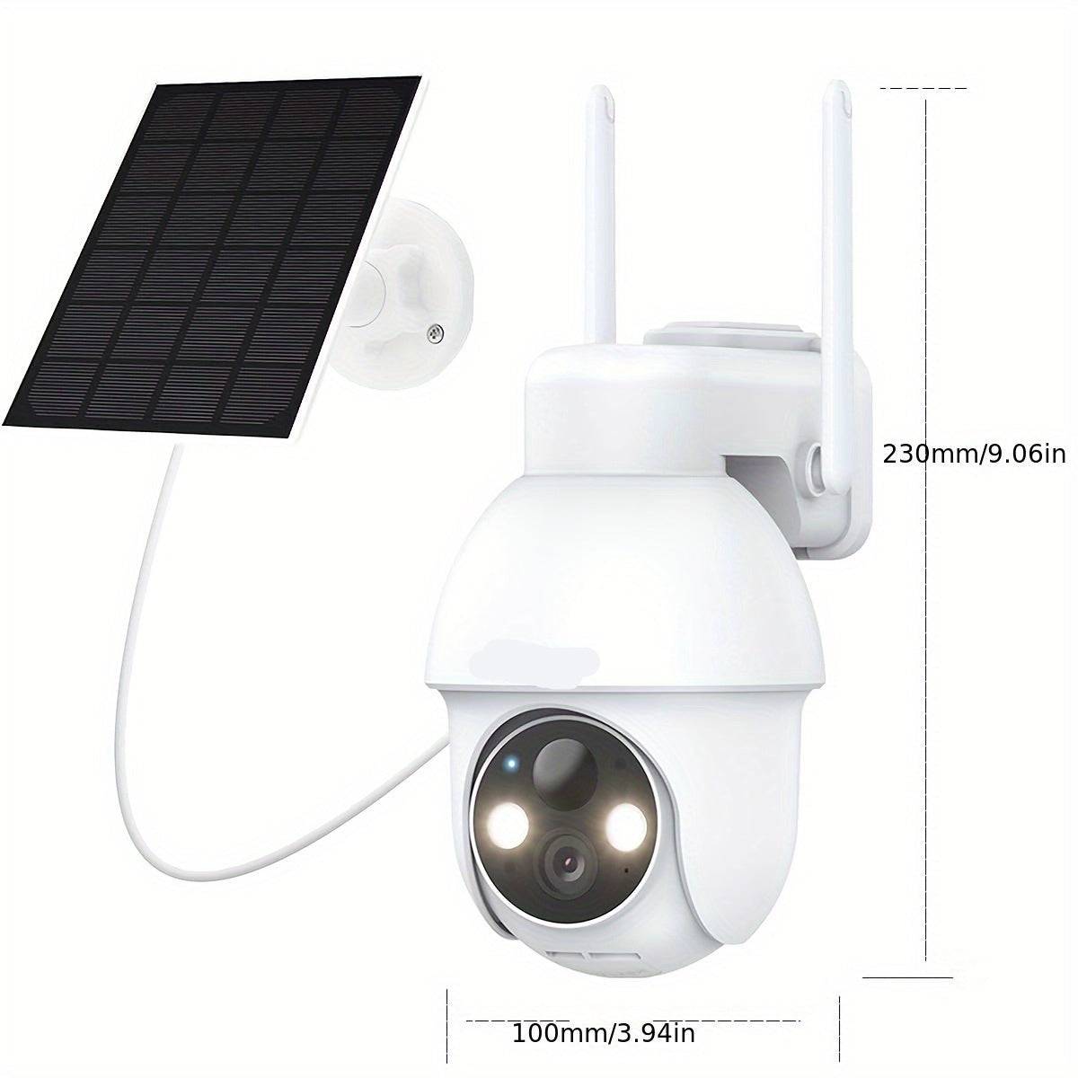 Beveiligingscamera – Zonnecamera – Buitencamera – Draadloze Camera – 3MP Full HD – Nachtvisie – Bewegingsdetectie - Wit