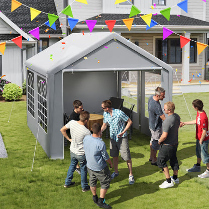 Banquet Tents with Side Panels Stable with Windows Garden Tents Large Tents Compact Tents Canopies PE Roofs for Weddings Garden Parties Grey/White