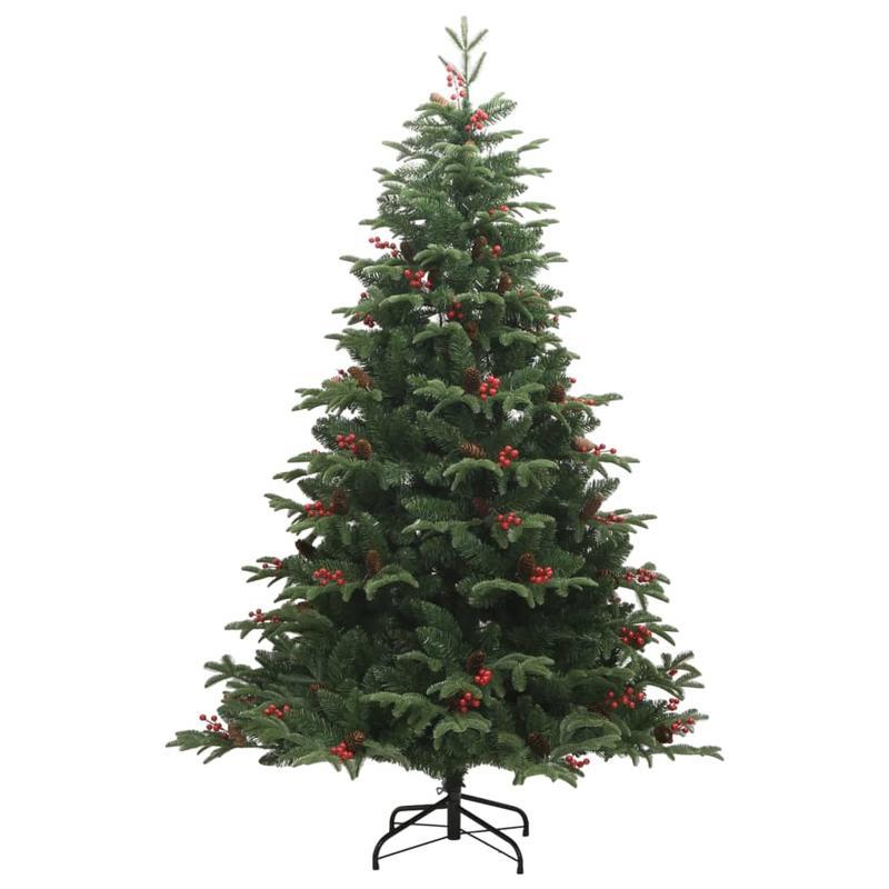 Kerstboom – Kunstkerstboom – Kunstboom – Dennenboom – Nepkerstboom – 210 cm Hoog – Inklapbaar Met Metalen Standaard