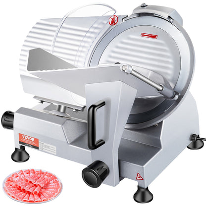Elektrische Allessnijder – Vlees Snijmachine – Kaassnijder – Groentesnijder – Broodsnijder – Aluminium & RVS – 250 mm Carbon Stalen Mes – 240W Motor 350-400 RPM