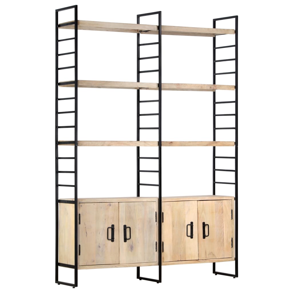 Boekenkast – Boekenrek – Vakkenkast – Stellingkast – Opbergkast – Massief Mango Hout – Industrieel Metaal Frame