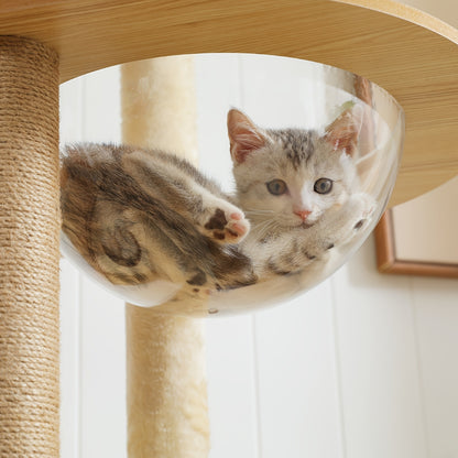 Krabpaal – Kattenboom – Kattenhuis – Kattentoren – Krabmeubel – 180 cm Hoog – Robuuste Houten Constructie