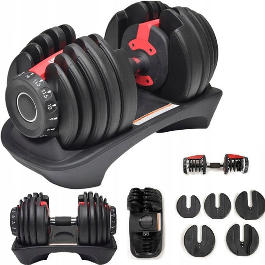 ADJUSTABLE DUMBBELL QUICK ADJUSTMENT MODERN ADJUSTMENT SYSTEM 2.5-24KG