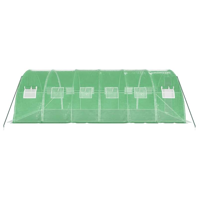 Green greenhouse with steel frame, 24 square meter, 6x4x2m