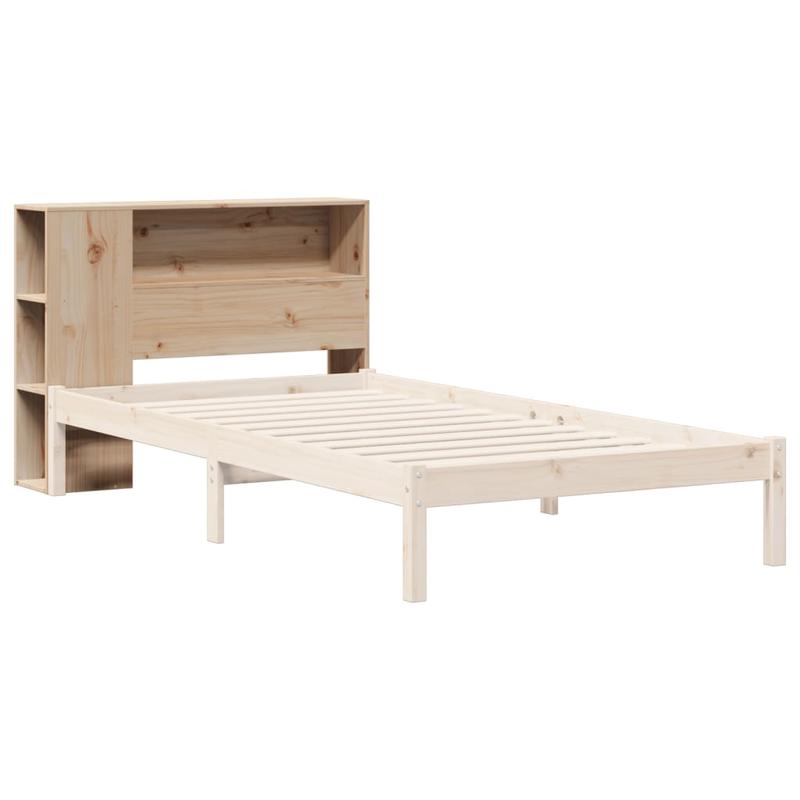Hoofdeinde – Bedpaneel – Slaaphouten Paneel – Bedombouw – Bedframe Hoofdsteun – Massief Dennehout – Opbergruimte Ingebouwd – 75 cm Hoogte