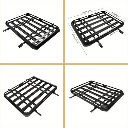 Dakkofferdrager – Dakdrager – Dakraildrager – Autodakdrager – Bagagedrager – Verstelbaar 100-135 cm – Maximaal 150 kg Draagvermogen – Aluminium & IJzer