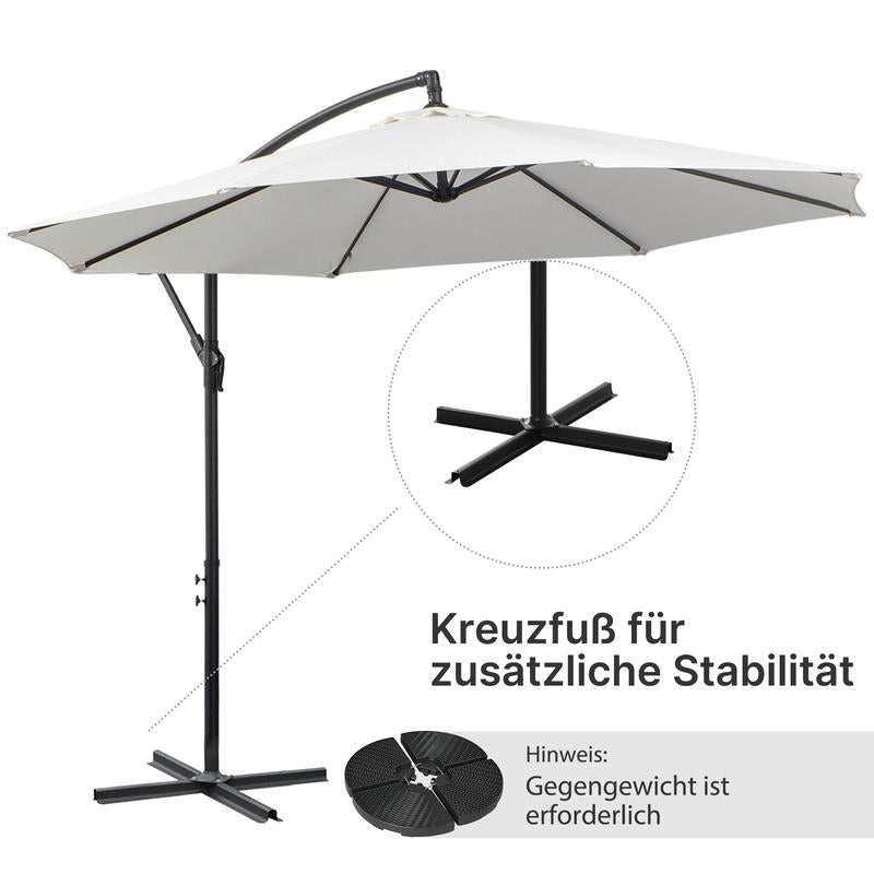 Buitenparasol – Tuinparasol – Stokparasol – Patioparasol – Zonnescherm – Stalen Frame – Duurzaam & Draagbaar