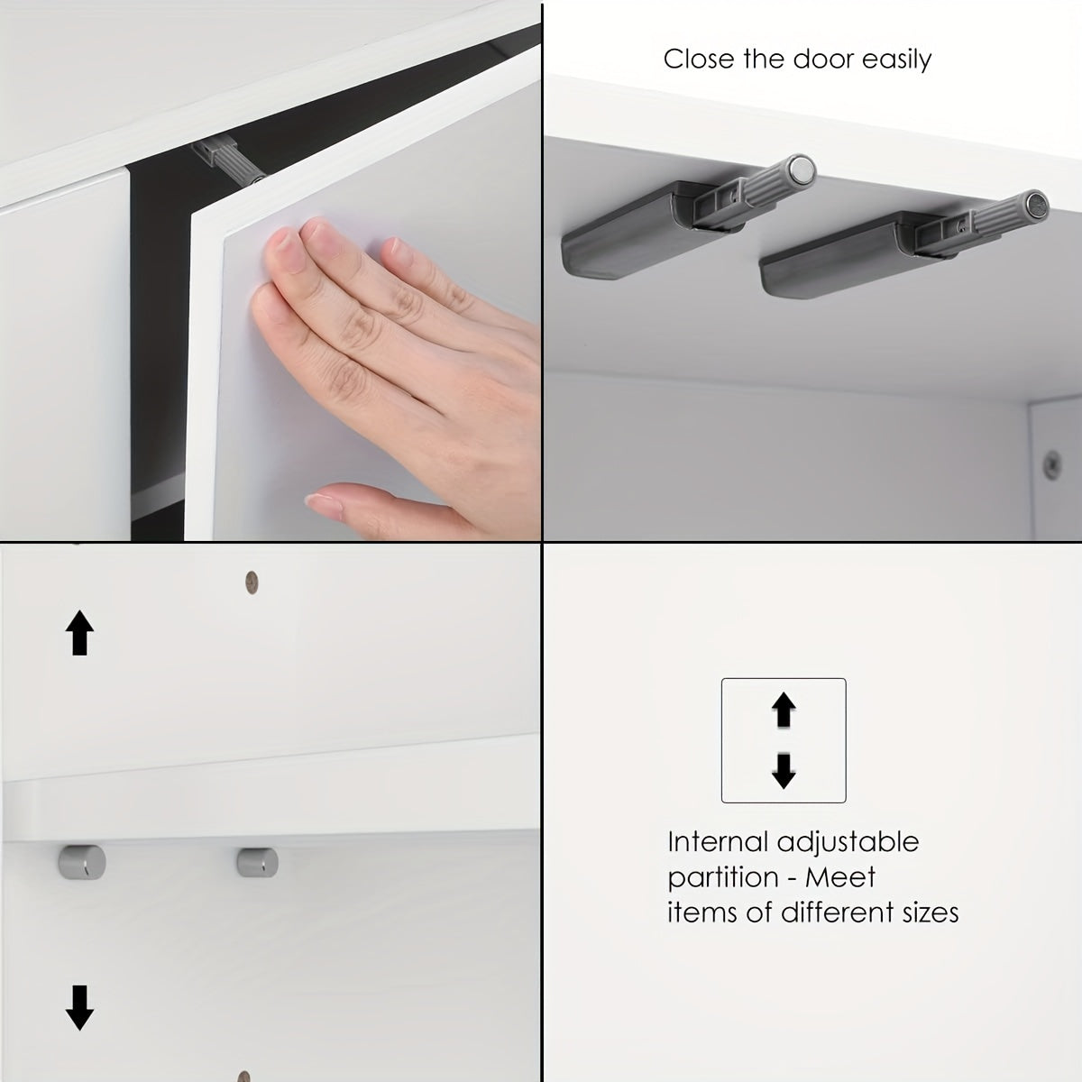Opbergkast – Kast – Dressoir – Buffetkast – Vitrinekast – Wit met Houten Poten – Vrijstaand – Verstelbare Planken