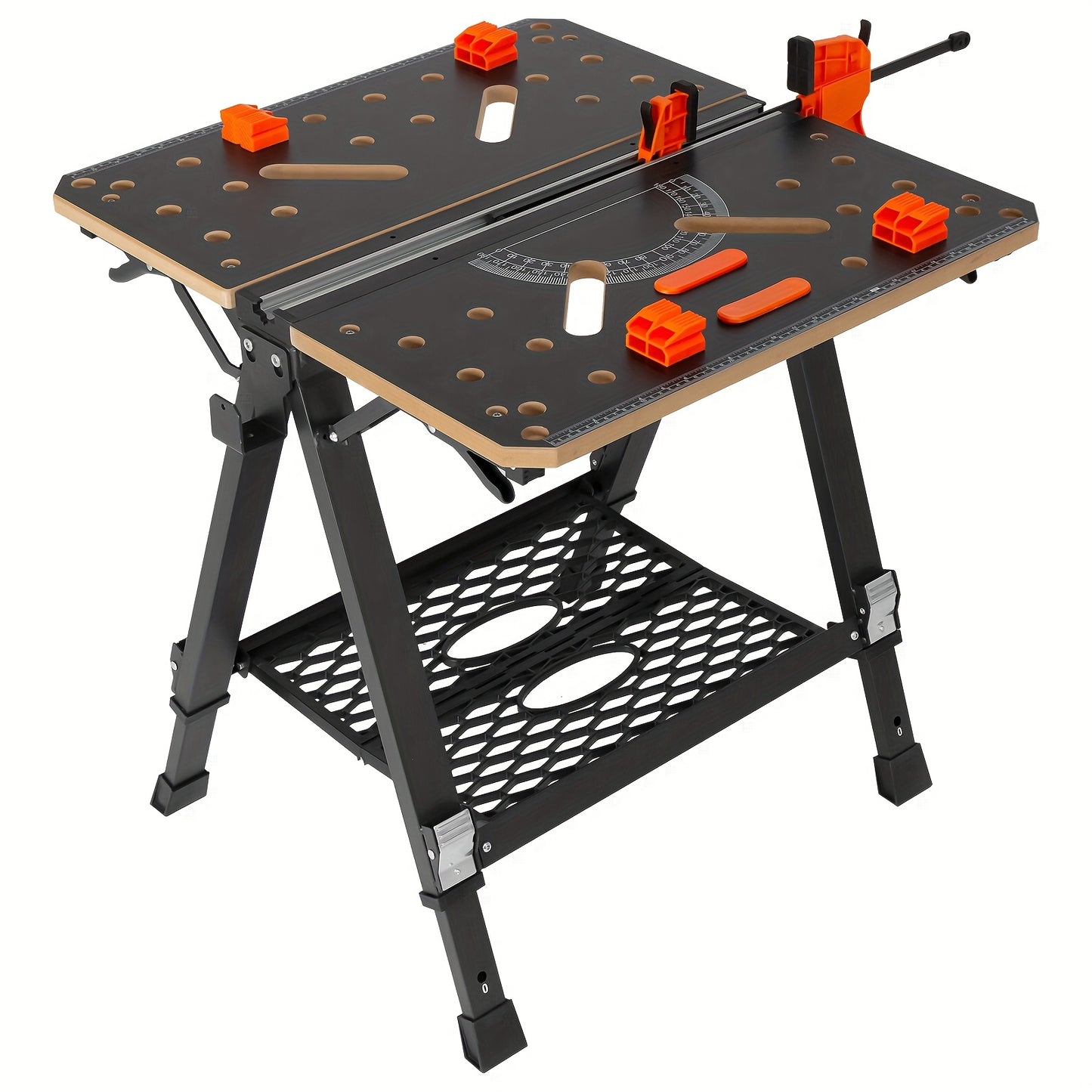 Werkbank – Inklapbare Werktafel – Klusbank – Werkbank Garage – Opklapbare Werkbank Zwart – 7 Hoogtestanden – Draagvermogen 454 kg