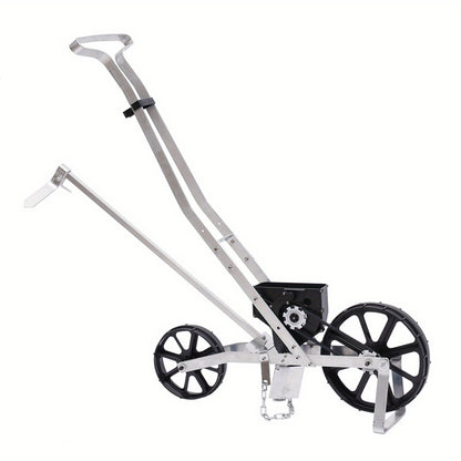 Zaaimachine – Zaaihulpmiddel – Handzaaimachine – Tuinzaaimachine – Instelbare Zaaidiepte – Licht Aluminium – Ergonomisch Handvat