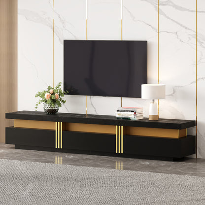 Tv Meubel – TV Kast – TV Meubels – TV Dressoir – TV Kasten – Marmerlook Hoogglans – Voor TV Tot 90 Inch – Inclusief Salontafel