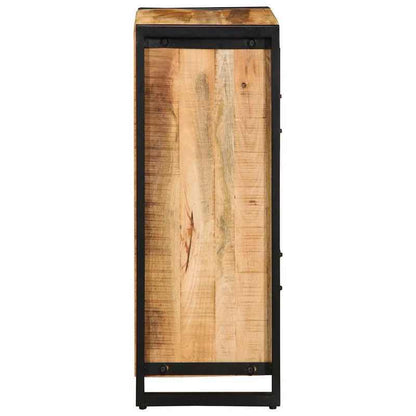 Sideboard – Dressoir – Kast – Opbergmeubel – Buffetkast – Massief Ruw Mangohout – Compact 55x35x70 cm – Duurzaam Hardhout