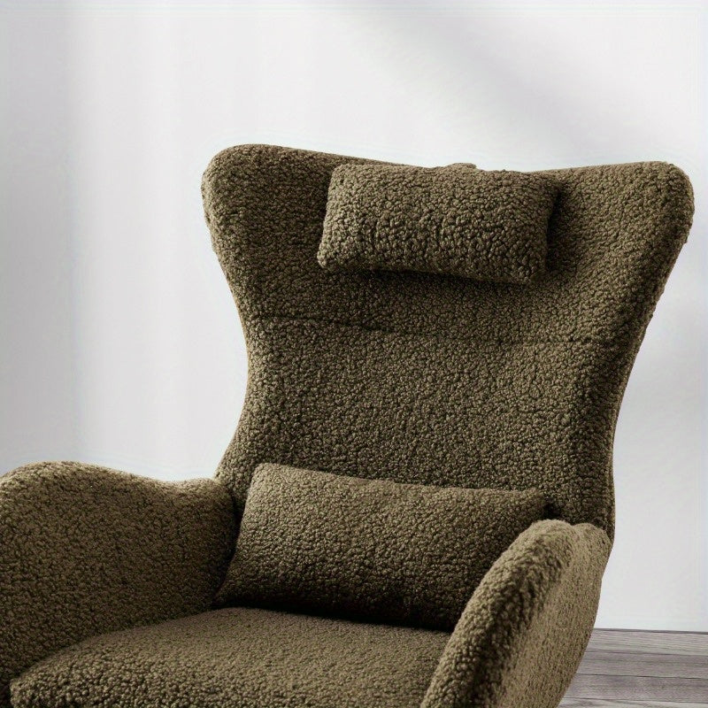 Schommelstoel – Chaise Confortable – Fauteuil – Relaxstoel – Schommelstoel Babykamer – Ergonomische Hoge Rugleuning – Extra Brede Zitting Met Zachte Sponsvulling