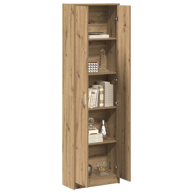 Kledingkast – Opbergkast – Kledingopberger – Garderobekast – Eikenhout – Compact 55x25x189 cm – Duurzaam Multiplex