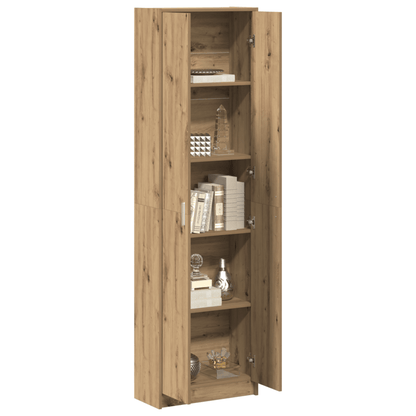 Kledingkast – Opbergkast – Kledingopberger – Garderobekast – Eikenhout – Compact 55x25x189 cm – Duurzaam Multiplex
