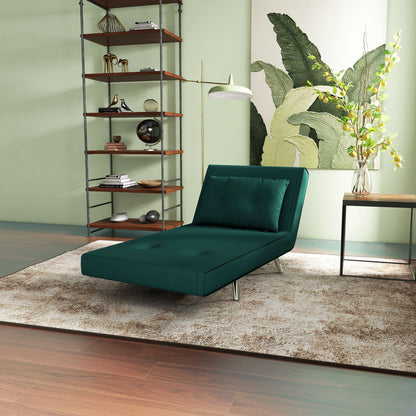 Relaxfauteuil – Relaxstoel – Ligstoel – Leesstoel – Zitzak – Donkergroen – Verstelbare Rugleuning – Linnen Look Bekleding