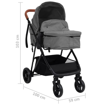 Buggy – Wandelwagen – Kinderwagen – Plooibuggy – Reisbuggy – 3-in-1 Multifunctioneel – Stabiel Stalen Frame – Verstelbare Zitpositie – Inklapbaar Compact