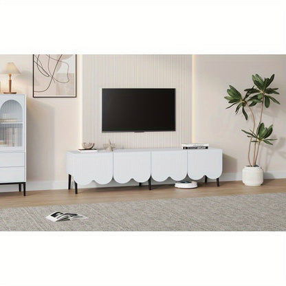 TV-Meubel – TV-Kast – TV-Standaard – Entertainmentmeubel – Dressoir – 177,8 cm extra lang – verstelbare planken met soft-close deuren